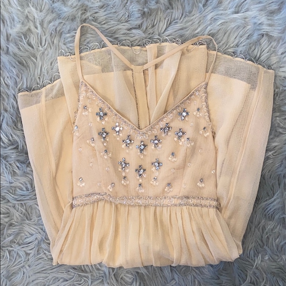 Beaded Pink Summer Dress